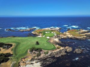 Cypress Point 16th Rocks Drone